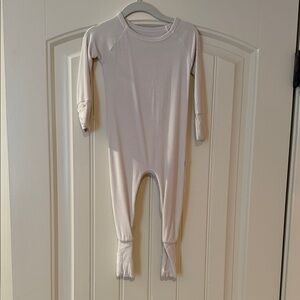 Little Sleepies Heather Oatmeal Crescent Zippy!